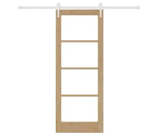 Bīdāmās Durvis Ar Aparatūras Komplektu 78X202 Cm Masīvkoks Prieža Vidaxl