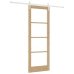 Bīdāmās Durvis Ar Aprīkojuma Komplektu 78X211 Cm Ciets Priežu Koks Vidaxl
