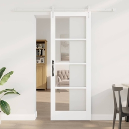 Slīdošas Durvis Balts 78 X 211 Cm Koks Un Metāls Vidaxl