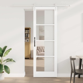 Slīdošas Durvis Balts 78 X 232 Cm Koks Un Metāls Vidaxl