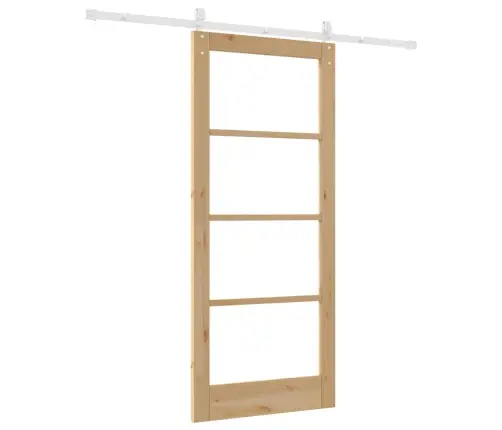 Slankios Durys Ruda 86 X 198.5 Cm Medis Ir Metalas
