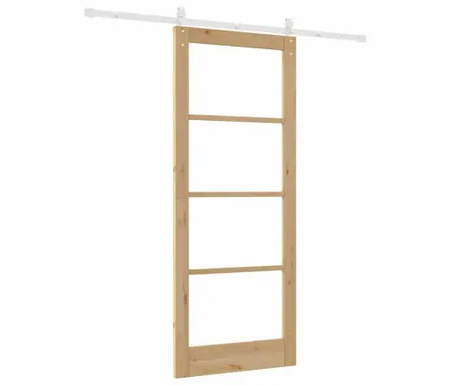 Bīdāmās Durvis Ar Montāžas Komplektu 86X211 Cm Masīvkoks Priekšsēdētājs Vidaxl