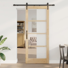 Libisev Uks Orkdal Pruun 86 X 211 Cm Puit Ja Metall