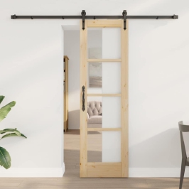 Bīdāmās Durvis Orkdal Brūna 61 X 198.5 Cm Koks Un Metāls Vidaxl