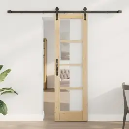 Stumdomos Durys Orkdal Ruda 61 X 198.5 Cm Medis Ir Metalas