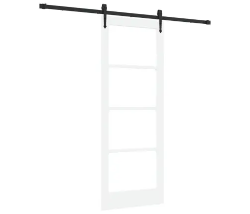 Bīdāmās Durvis Ar Aparatūras Komplektu Orkdalbaltas 78X202 Cm Vidaxl