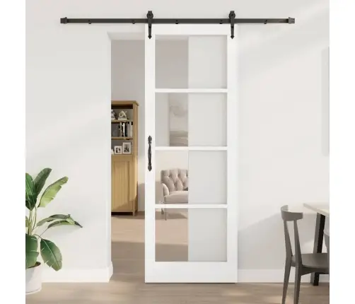 Stumdomos Durys Orkdal Balta 83 X 232 Cm Medis Ir Metalas Stumdomos Durys Orkdal Balta 83 X 232 Cm Medis Ir Metalas