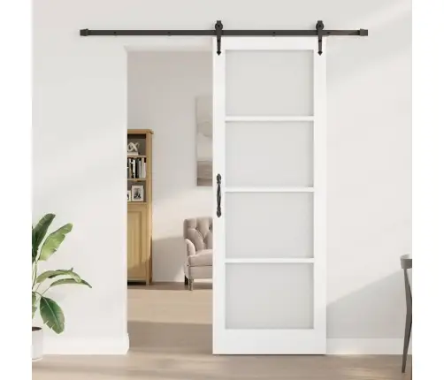 Stumdomos Durys Orkdal Balta 83 X 232 Cm Medis Ir Metalas Stumdomos Durys Orkdal Balta 83 X 232 Cm Medis Ir Metalas