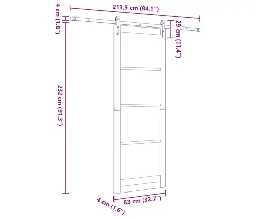 Stumdomos Durys Orkdal Balta 83 X 232 Cm Medis Ir Metalas Stumdomos Durys Orkdal Balta 83 X 232 Cm Medis Ir Metalas
