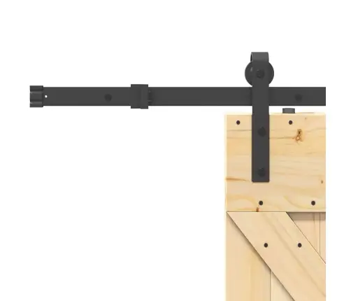 Stumdomos Durys Su Įrangos Rinkiniu, 85X210cm Pušies Masyvas