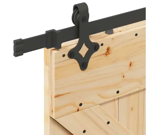 Bīdāmās Durvis Ar Stiprinājumiem, 100X210 Cm, Priedes Masīvkoks Vidaxl