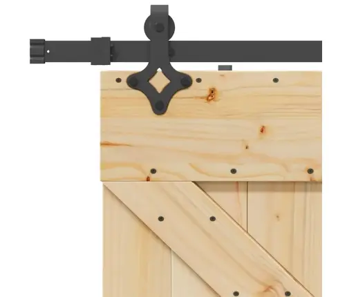 Bīdāmās Durvis Ar Stiprinājumiem, 100X210 Cm, Priedes Masīvkoks Vidaxl