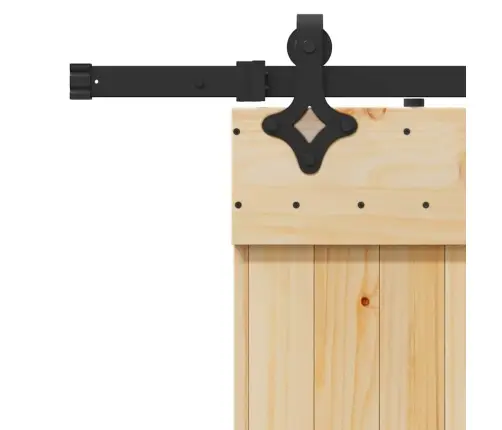 Stumdomos Durys Su Įrangos Rinkiniu, 80X210cm Pušies Masyvas