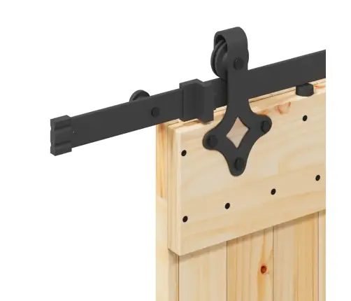 Bīdāmās Durvis Ar Stiprinājumiem, 95X210 Cm, Priedes Masīvkoks Vidaxl