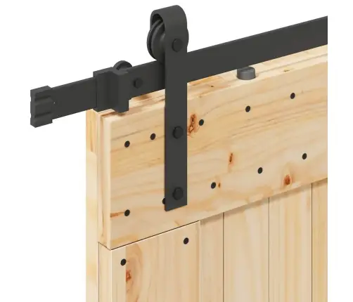 Stumdomos Durys Su Įrangos Rinkiniu, 85X210cm Pušies Masyvas