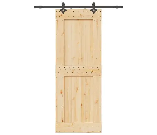 Stumdomos Durys Su Įrangos Rinkiniu, 85X210cm Pušies Masyvas