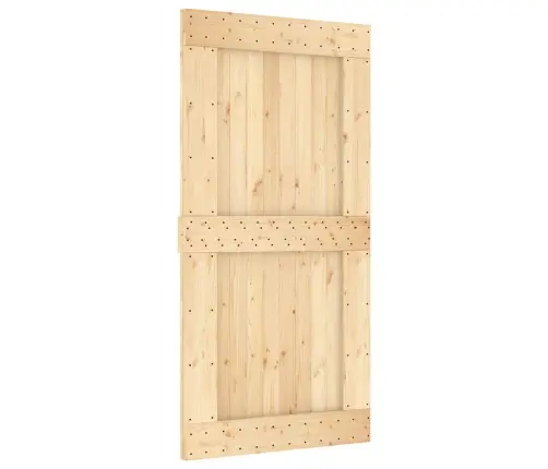 Stumdomos Durys Su Įrangos Rinkiniu, 100X210cm Pušies Masyvas