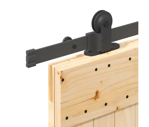 Bīdāmās Durvis Ar Stiprinājumiem, 80X210 Cm, Priedes Masīvkoks Vidaxl