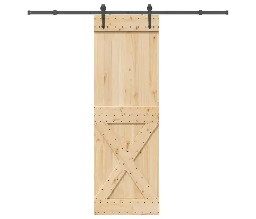 Stumdomos Durys Su Įrangos Rinkiniu, 70X210cm Pušies Masyvas