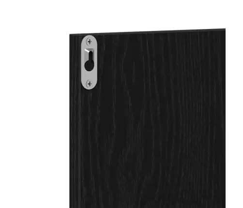 Esikumööblikomplekt Peegliga 5 Pcs Must Tamm Ja Hõbe Tehispuit