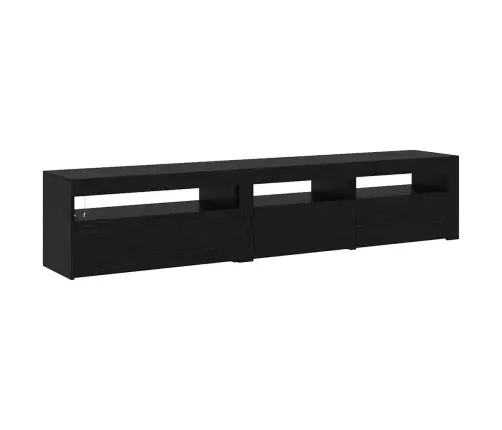 Tv Stovai 2 Pcs Juoda Ąžuolo 195 X 35 X 40 Cm Apdirbta Mediena