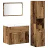 Vannas Istabas Mēbeļu Komplekts Ar Uzglabāšanu 3 Pcs Vecs Koks Vidaxl
