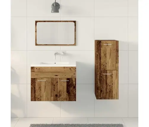 Vannas Istabas Mēbeļu Komplekts Ar Uzglabāšanu 3 Pcs Vecs Koks Vidaxl