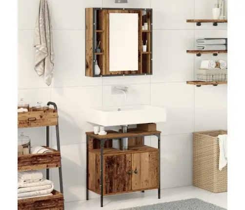 Vannas Istabas Mēbeļu Komplekts 2 Pcs Brūna 60 X 30 X 60 Cm Vidaxl