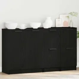 Bufete Melns Ozolkoks 180 X 30 X 70 Cm Inženierijas Koks Vidaxl
