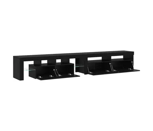 Televiisorikapid 2 Pcs Must Tamm 260 X 36.5 X 40 Cm Tehispuit