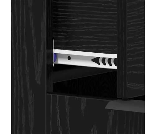 Galds Melns Ozols 133 X 50 X 75 Cm Inženierijas Koks Vidaxl