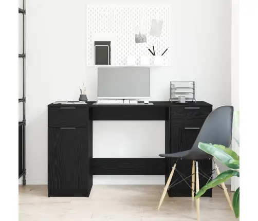 Galds Melns Ozols 133 X 50 X 75 Cm Inženierijas Koks Vidaxl