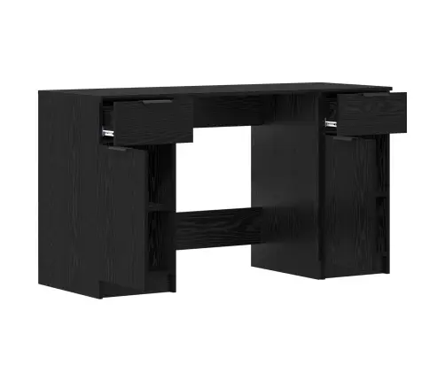 Galds Melns Ozols 133 X 50 X 75 Cm Inženierijas Koks Vidaxl