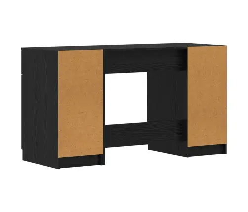 Galds Melns Ozols 133 X 50 X 75 Cm Inženierijas Koks Vidaxl