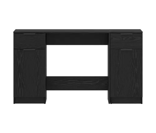 Galds Melns Ozols 133 X 50 X 75 Cm Inženierijas Koks Vidaxl