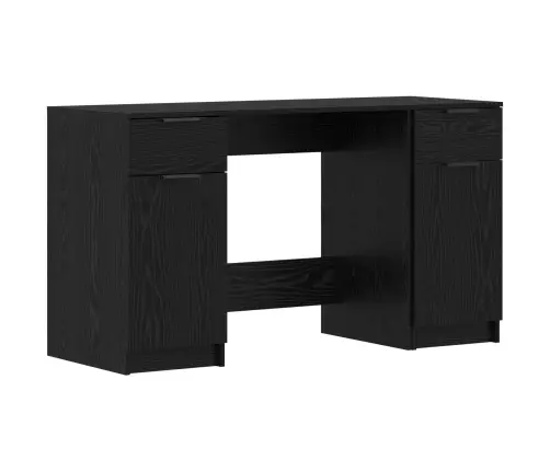 Galds Melns Ozols 133 X 50 X 75 Cm Inženierijas Koks Vidaxl