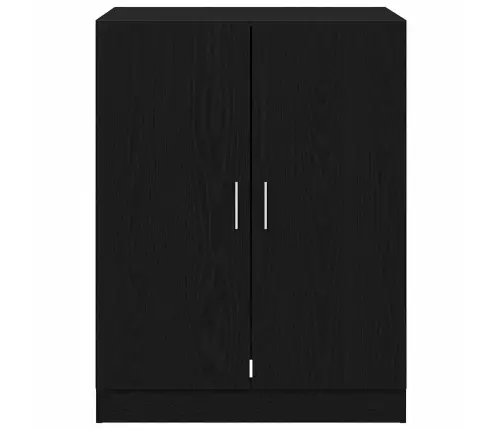 Vidaxl Veļas Mazgājamie Skapji 2 Gabali Melns Ozols 70.5X71.5X181.5 Cm Inženierijas Koks