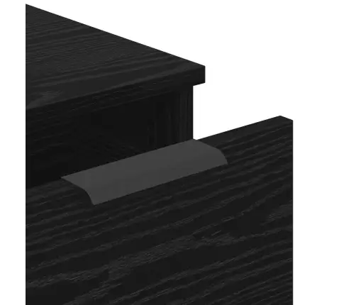 Puse 3 Pcs Melns Ozols 60 X 30 X 70 Cm Inženierijas Koks Vidaxl