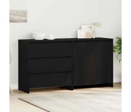 Kõide Sahtliga 2 Pcs Must 70 X 41 X 75 Cm Tehispuit