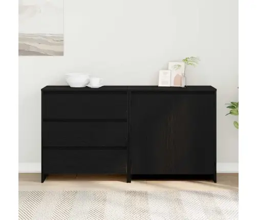 Kõide Sahtliga 2 Pcs Must 70 X 41 X 75 Cm Tehispuit