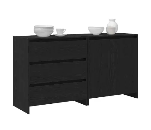 Kõide Sahtliga 2 Pcs Must 70 X 41 X 75 Cm Tehispuit