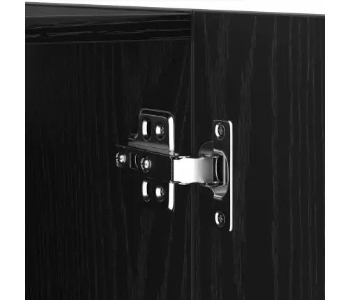 Telerikapi Komplekt 5 Pcs Must Tamm 100 X 30 X 30 Cm Tehispuit