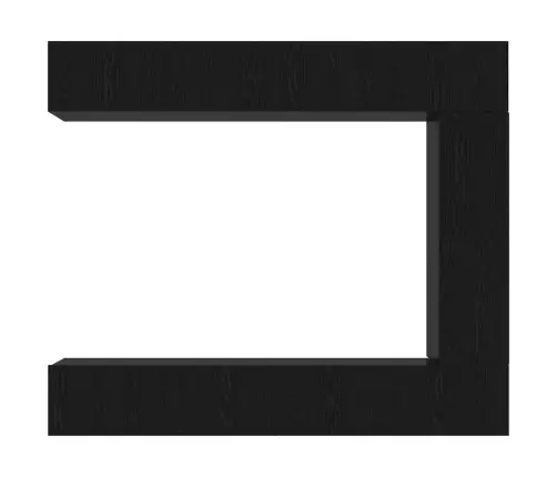 Telerikapi Komplekt 5 Pcs Must Tamm 100 X 30 X 30 Cm Tehispuit