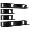 Tv Spintelių Komplektas 6 Pcs Juoda Ąžuolo 100 X 30 X 30 Cm