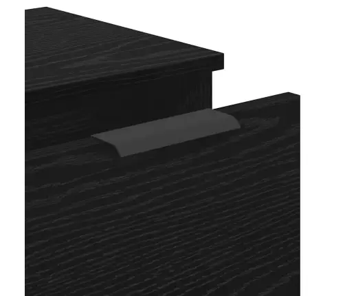 Kõide Sahtliga 3 Pcs Must Tamm 121 X 30 X 70 Cm Tehispuit