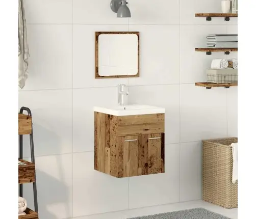 Vannas Istabas Mēbeļu Komplekts Ar Uzglabāšanu 3 Pcs Vecs Koks Vidaxl