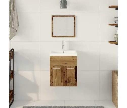 Vannas Istabas Mēbeļu Komplekts Ar Uzglabāšanu 3 Pcs Vecs Koks Vidaxl