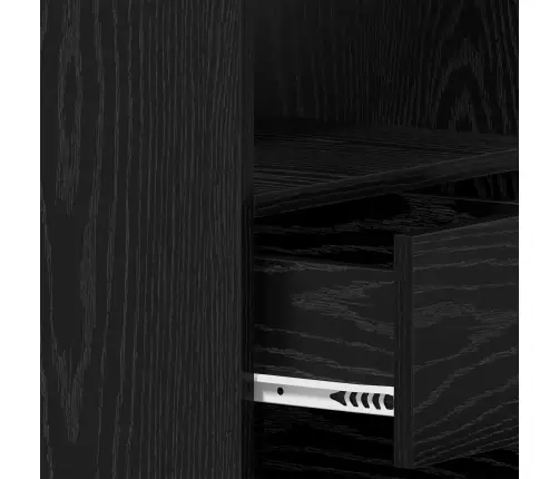 Galds 2 Pcs Melns Ozols 140 X 50 X 76 Cm Inženierijas Koks Vidaxl