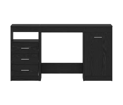 Galds 2 Pcs Melns Ozols 140 X 50 X 76 Cm Inženierijas Koks Vidaxl