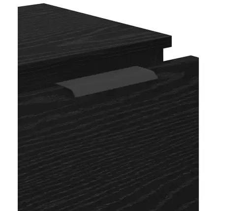 Puse 3 Pcs Melns Ozols 121 X 30 X 70 Cm Inženierijas Koks Vidaxl